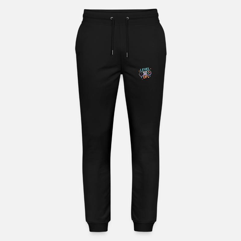 Level Up – Gaming Controller - Stanley/Stella Mover Unisex Organic Jogging Trousers - black