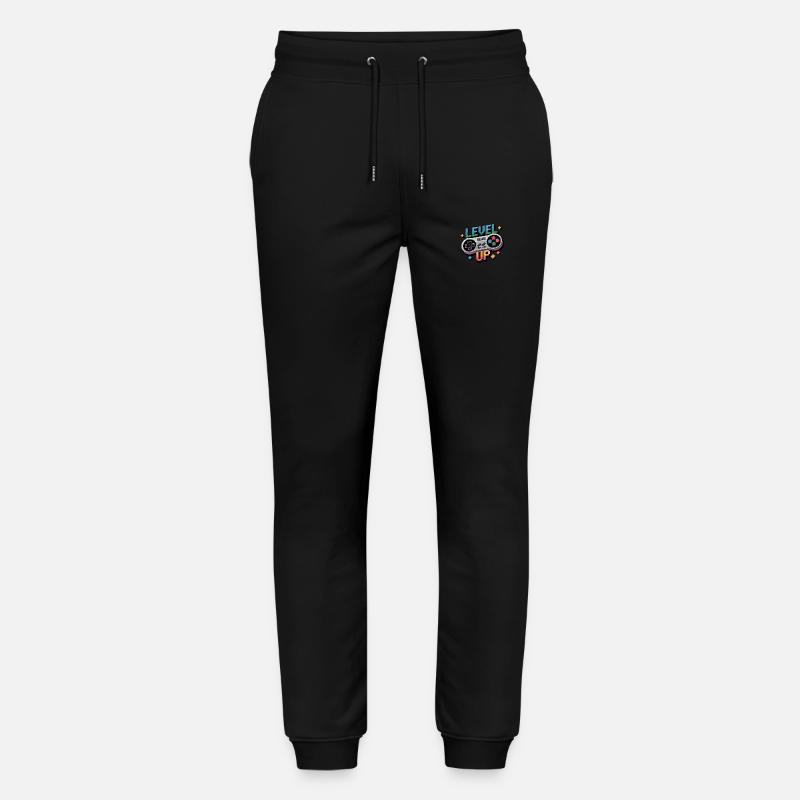 Level Up – Gaming Controller - Stanley/Stella Mover Unisex Organic Jogging Trousers - black