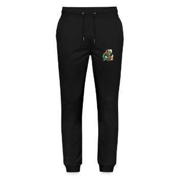 Kukulcán - Pantalon de jogging bio MOVER Stanley/Stella unisexe - noir - Devant - Marisol (170cm) & Nik (191cm)