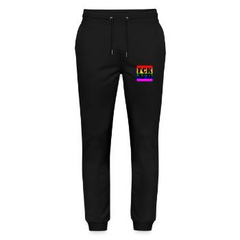Fck afd - Stanley/Stella Mover Unisex Organic Jogging Trousers - black - Front - Marisol (170cm) & Nik (191cm)