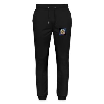 Stay positive and hold your head up high - Pantalon de jogging bio MOVER Stanley/Stella unisexe - noir - Devant - Marisol (170cm) & Nik (191cm)