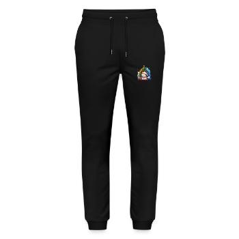 Chat mignon Noël - Pantalon de jogging bio MOVER Stanley/Stella unisexe - noir - Devant - Marisol (170cm) & Nik (191cm)