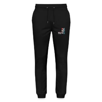 2017 Limited Edition Birthday Gift 2017 - Stanley/Stella Mover Unisex Organic Jogging Trousers - black - Front - Marisol (170cm) & Nik (191cm)
