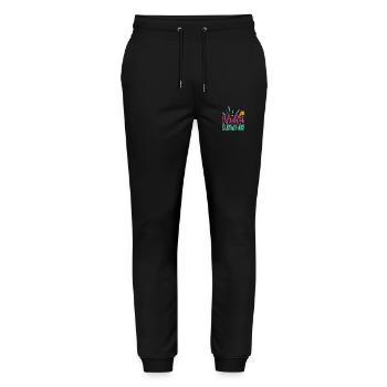 Aloha Summer - Stanley/Stella Mover Unisex Organic Jogging Trousers - black - Front - Marisol (170cm) & Nik (191cm)