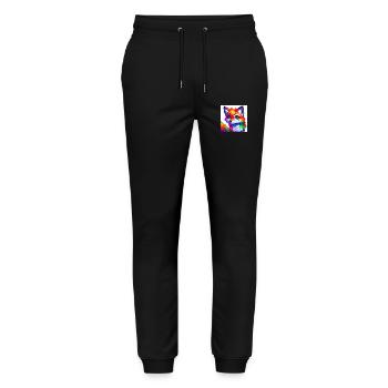 Bunter Fuchs - Stanley/Stella Unisex Bio Jogginghose Mover  - Schwarz - Vorne - Marisol (170cm) & Nik (191cm)