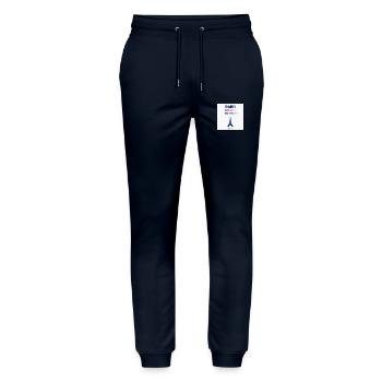 Paris, France - Pantalon de jogging bio MOVER Stanley/Stella unisexe - marine - Devant - Marisol (170cm) & Nik (191cm)