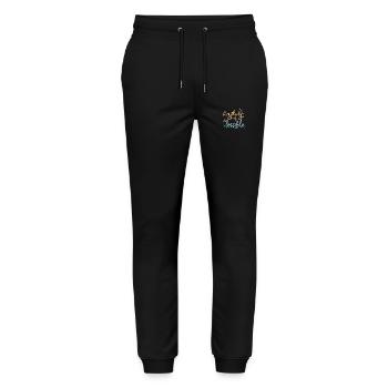 "Anything Is Possible" Motivational Design - Stanley/Stella Mover Unisex Organic Jogging Trousers - black - Front - Marisol (170cm) & Nik (191cm)