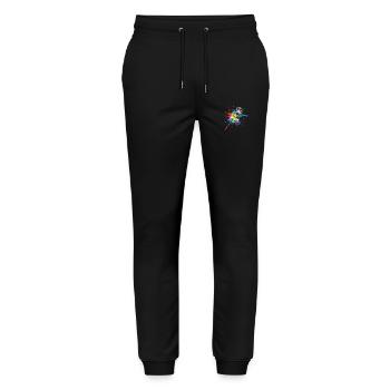 Colorful Badminton Racket Badminton - Stanley/Stella Mover Unisex Organic Jogging Trousers - black - Front - Marisol (170cm) & Nik (191cm)