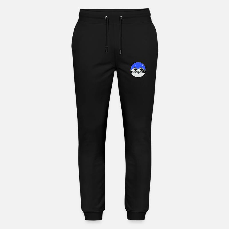 Starry sky mountains - Stanley/Stella Mover Unisex Organic Jogging Trousers - black