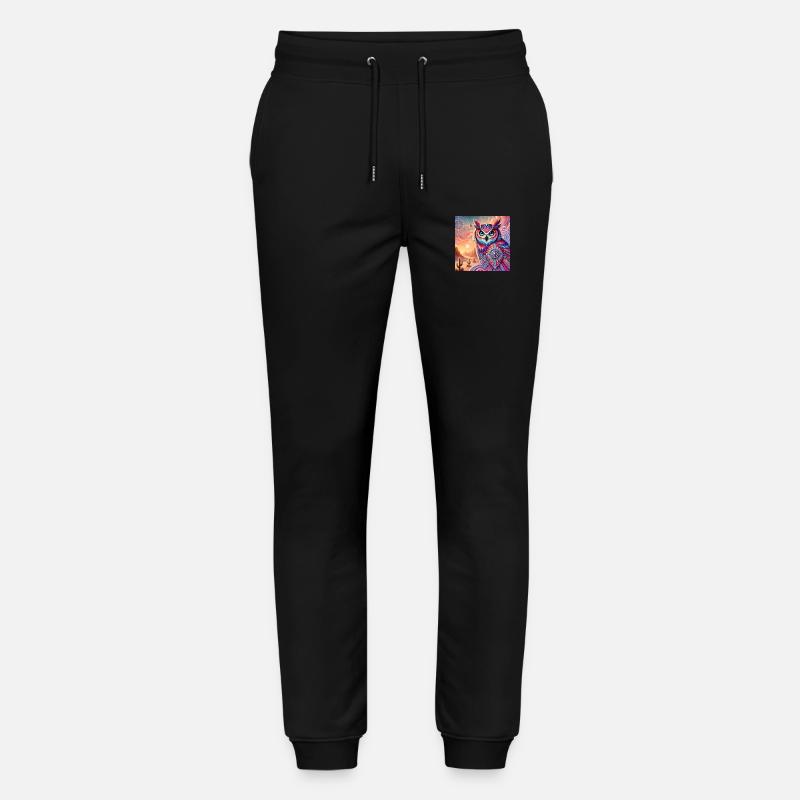 Krafttier Eule - Stanley/Stella Unisex Bio Jogginghose Mover  - Schwarz