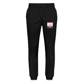 Berlin - Stanley/Stella Unisex Bio Jogginghose Mover  - Schwarz - Vorne - Marisol (170cm) & Nik (191cm)