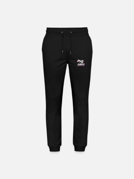 Made in 1947 Retro - Stanley/Stella Mover Unisex Organic Jogging Trousers - black