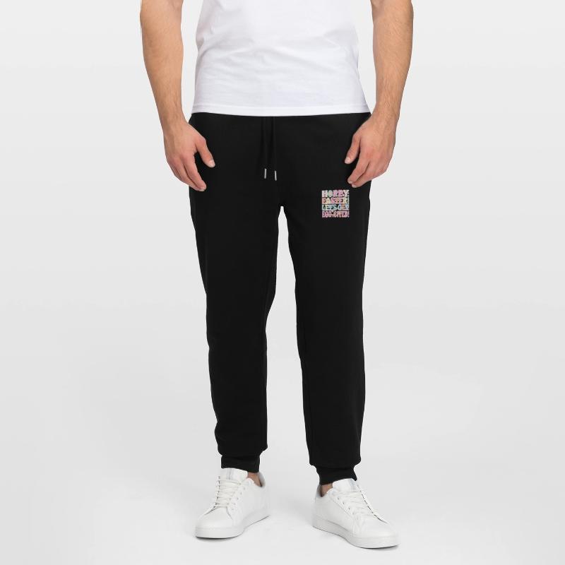 Hoppy Eatster Lets Get Eggcited Easter Gift Stanley/Stella Mover Unisex Organic Jogging Trousers