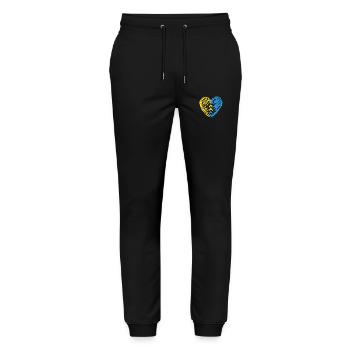 Schéma du syndrome de Down de l’anse cardiaque - Pantalon de jogging bio MOVER Stanley/Stella unisexe - noir - Devant - Marisol (170cm) & Nik (191cm)