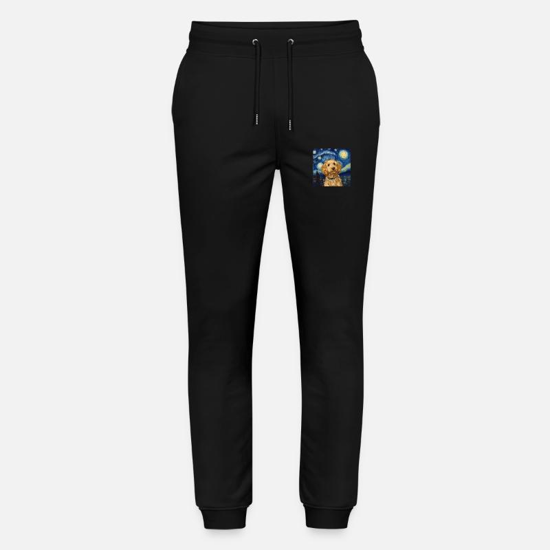 Goldendoodle Golden Doodle Van Gogh - Pantalon de jogging bio MOVER Stanley/Stella unisexe - noir