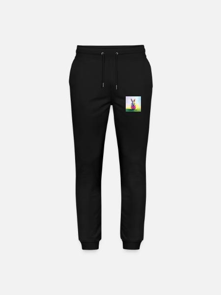 Ostern und süßer Hase - Stanley/Stella Unisex Bio Jogginghose Mover  - Schwarz