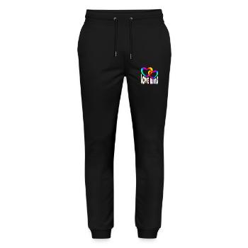 Rainbow Colorful Hearts - Love Wins - Stanley/Stella Mover Unisex Organic Jogging Trousers - black - Front - Marisol (170cm) & Nik (191cm)