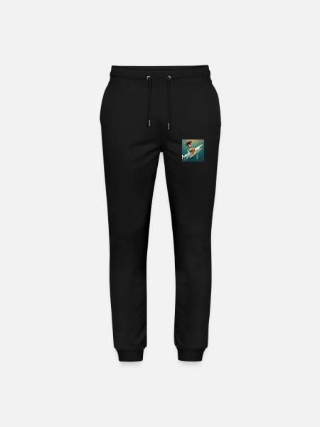 Shark Riding - Stanley/Stella Mover Unisex Organic Jogging Trousers - black