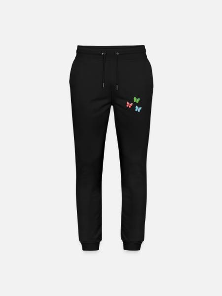 Butterflies 3 - Stanley/Stella Mover Unisex Organic Jogging Trousers - black