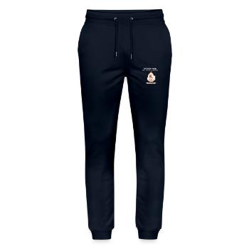 Chicken game weiss - Stanley/Stella Unisex Bio Jogginghose Mover  - Navy - Vorne - Marisol (170cm) & Nik (191cm)