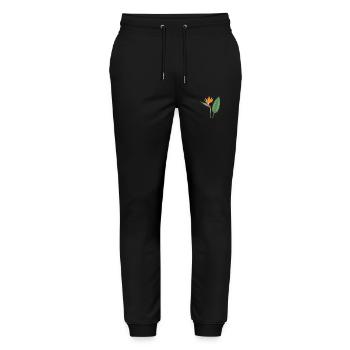 Strelitzia – exotic blossoms - Stanley/Stella Mover Unisex Organic Jogging Trousers - black - Front - Marisol (170cm) & Nik (191cm)