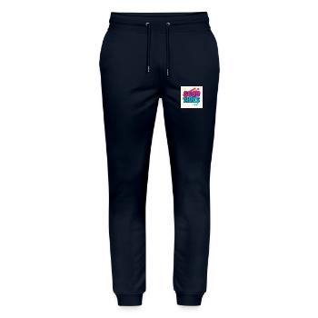 Good Vibe.s – Classic Feel - Stanley/Stella Unisex Bio Jogginghose Mover  - Navy - Vorne - Marisol (170cm) & Nik (191cm)