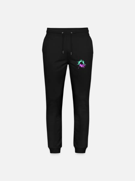 Water turtle paint splash drops - Stanley/Stella Mover Unisex Organic Jogging Trousers - black