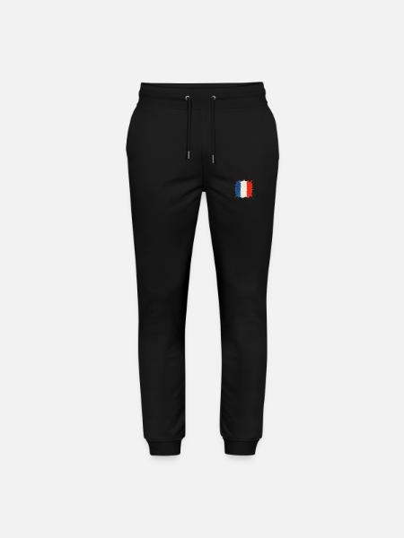 France Flag Blobs - Stanley/Stella Mover Unisex Organic Jogging Trousers - black