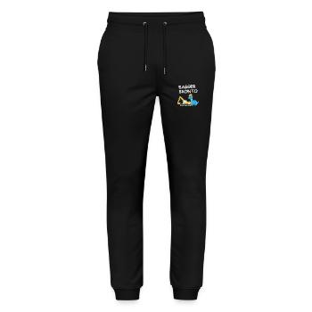Excavator Bronto - Stanley/Stella Mover Unisex Organic Jogging Trousers - black - Front - Marisol (170cm) & Nik (191cm)