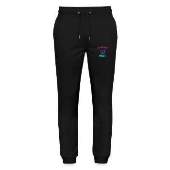Just One More Print – Nerdiges Maker Motiv - Stanley/Stella Unisex Bio Jogginghose Mover  - Schwarz - Vorne - Marisol (170cm) & Nik (191cm)