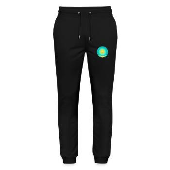 Nature Sun Love - Stanley/Stella Mover Unisex Organic Jogging Trousers - black - Front - Marisol (170cm) & Nik (191cm)