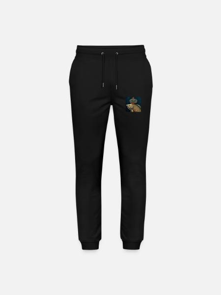 Crowned goldfish - Stanley/Stella Mover Unisex Organic Jogging Trousers - black