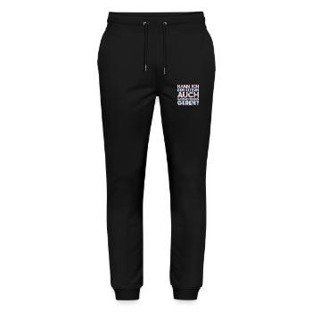 Kann Ich Den Eltern Auch Hausaufgaben Geben? - Stanley/Stella Unisex Bio Jogginghose Mover  - Schwarz - Vorne - Marisol (170cm) & Nik (191cm)