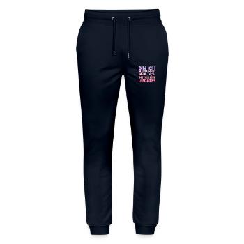 Bin Ich Multitasking? Nein, Ich Installiere... - Stanley/Stella Unisex Bio Jogginghose Mover  - Navy - Vorne - Marisol (170cm) & Nik (191cm)