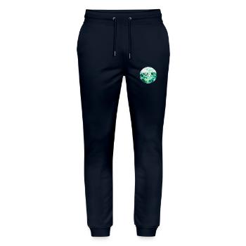 Hyde park London - Stanley/Stella Mover Unisex Organic Jogging Trousers - navy - Front - Marisol (170cm) & Nik (191cm)