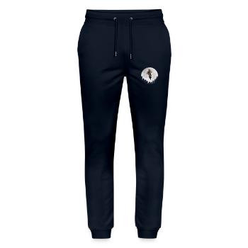 Vélo de montagne Lune Vététiste Lune - Pantalon de jogging bio MOVER Stanley/Stella unisexe - marine - Devant - Marisol (170cm) & Nik (191cm)