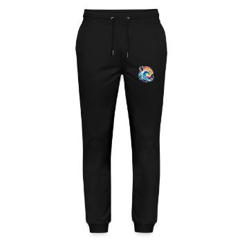 Surfing Beach Palm Tree Sunshine Holidays - Stanley/Stella Mover Unisex Organic Jogging Trousers - black - Front - Marisol (170cm) & Nik (191cm)