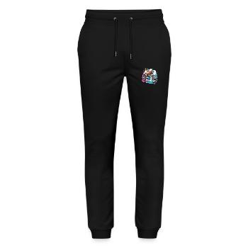 Vintage Motorcycle Retro Style - Graffiti - Stanley/Stella Mover Unisex Organic Jogging Trousers - black - Front - Marisol (170cm) & Nik (191cm)