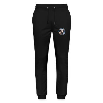 Kuh in Winterlandschaft - Stanley/Stella Unisex Bio Jogginghose Mover  - Schwarz - Vorne - Marisol (170cm) & Nik (191cm)