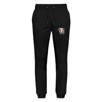 Rind im Schnee - Stanley/Stella Unisex Bio Jogginghose Mover  - Schwarz - Vorne - Marisol (170cm) & Nik (191cm)