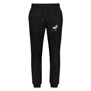 Wolf silhouette landscape art deco - Stanley/Stella Mover Unisex Organic Jogging Trousers - black - Front - Marisol (170cm) & Nik (191cm)
