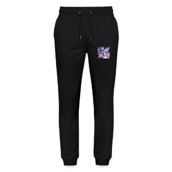 Zunkunft im Weltall - Stanley/Stella Unisex Bio Jogginghose Mover  - Schwarz - Vorne - Marisol (170cm) & Nik (191cm)