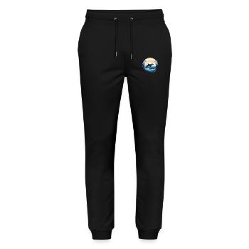 Whale - Stanley/Stella Mover Unisex Organic Jogging Trousers - black - Front - Marisol (170cm) & Nik (191cm)