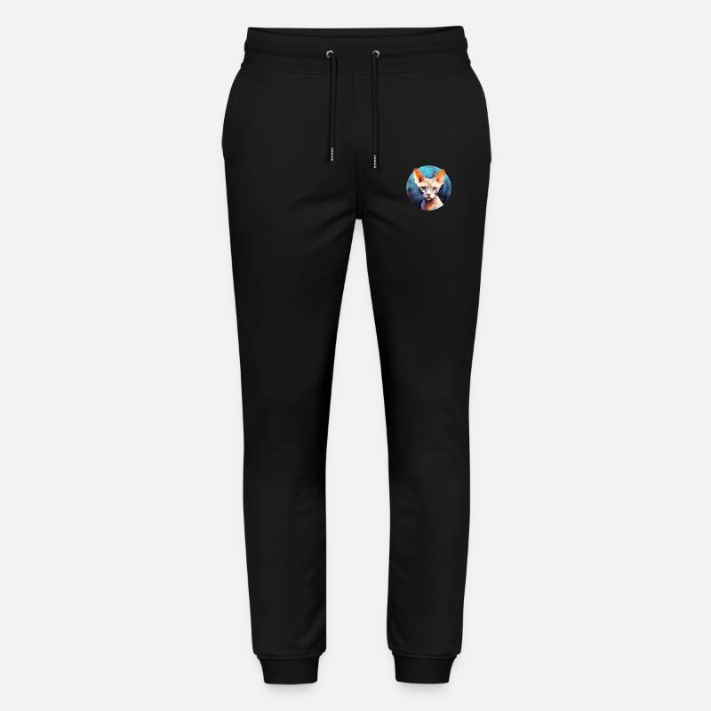 Devon Rex Chat - Pantalon de jogging bio MOVER Stanley/Stella unisexe - noir