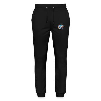 Shark watercolor - Stanley/Stella Mover Unisex Organic Jogging Trousers - black - Front - Marisol (170cm) & Nik (191cm)