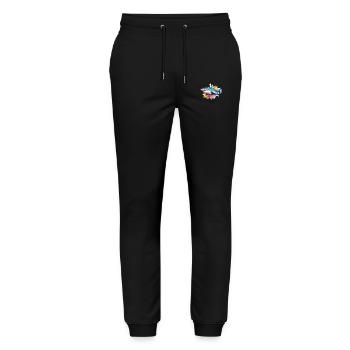 Shark Watercolors - Stanley/Stella Mover Unisex Organic Jogging Trousers - black - Front - Marisol (170cm) & Nik (191cm)