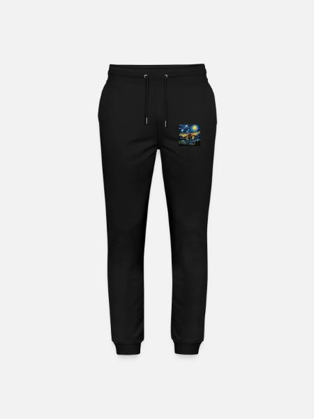 motte, van gogh, sternennacht, tier - Stanley/Stella Unisex Bio Jogginghose Mover - Schwarz