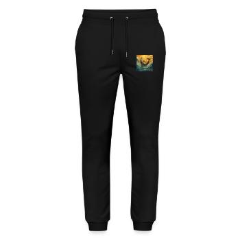 Wal Fisch Van Gogh - Stanley/Stella Unisex Bio Jogginghose Mover  - Schwarz - Vorne - Marisol (170cm) & Nik (191cm)