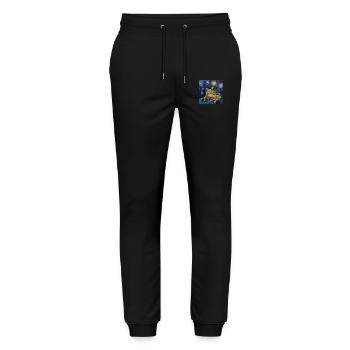 frosch, tier, van gogh, sternenacht - Stanley/Stella Unisex Bio Jogginghose Mover  - Schwarz - Vorne - Marisol (170cm) & Nik (191cm)