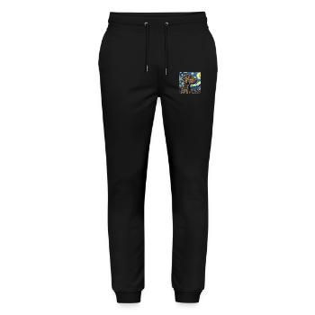 German Shorthaired Pointer, dog, Van Gogh, Starry Night - Stanley/Stella Mover Unisex Organic Jogging Trousers - black - Front - Marisol (170cm) & Nik (191cm)